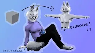 Anthro Fox Speedmodel (made in Blender | timelapse)