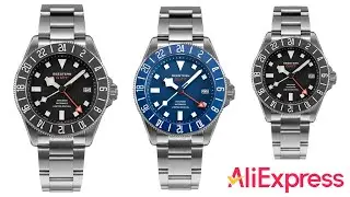 Titanium GMT Diver Watch for Men &ndash; SEESTERN NH34 Automatic 200M Waterproof Luminous Wristwatch