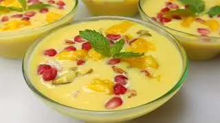Mango custard recipe ||मैंगो कस्टर्ड रेसिपी || mango custard recipe in Hindi || instant sweet recipe