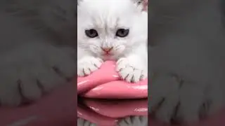 Satisfying Cat Playing with Slime 🐾 #satisfying #asmr #relaxing #viral #ai #cat #funny #kids #fyp