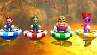 Mario Party 9 Party Mode – Magma Mine 4 Player | Mario vs Wario vs Birdo vs Luigi