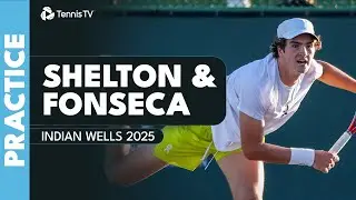 LIVE: Joao Fonseca & Ben Shelton Practice In Indian Wells!