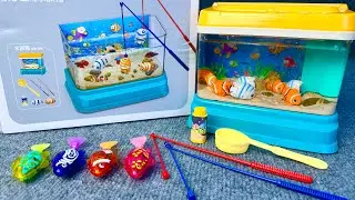 7-minute unboxing happy aquarium fishing toy set (ASMR) toy evaluation