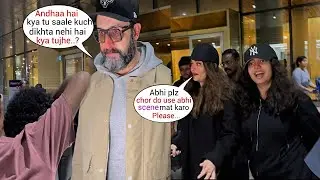 Abhisekh Bachchan's Angry Reaction Slang A Paparazzi Pushed him for Aishwarya Rai and Aaradhya