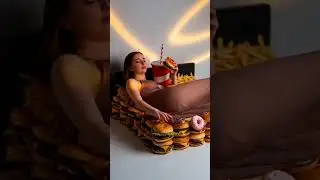 [ASMR] fast food bed design 😋❤️ | Mano & Moon🌙❤️ #viral #foodchallenge #asmr