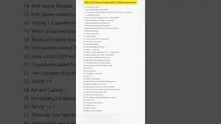 General awareness questions asked in Shift 1 of SSC CHSL 2024 Tier1.ssc chal exam analysis 2024#ssc