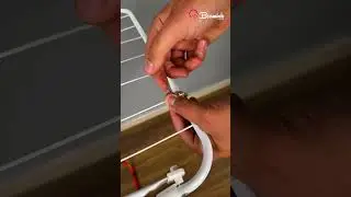 Repairing a snapped drying rack line #repairs #dryingrack #tricks