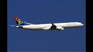 South African Airways Airbus a340-600 in-flight.