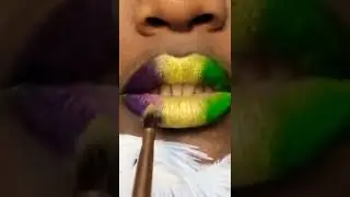 Easy Mardi Gras makeup 💄💄 #shorts #mardigras2022