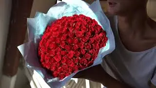 Букет из 101 красной розы (Кения) 40 см Standart
