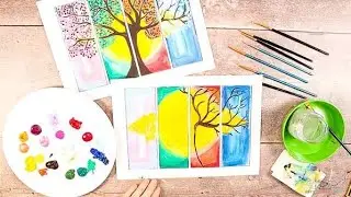How To Draw 4 seasons//Draw & coloring Time//Mohib official vlogs