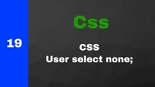 #19 user select  none; CSS Frontend Take it easy 