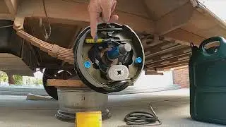 Caravan/trailer brake & hub replacement