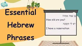 Learn Hebrew vocabulary |  Essential Hebrew  Phrases with Pronunciation for Everyday Life!