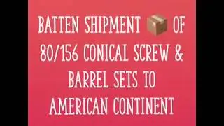 10sets 80/156 conical twin screw barrel and 2sets 2sets 92/188 to Brasil