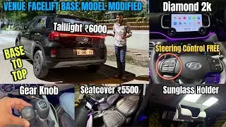 VENUE E BASE TO TOP MODIFICATION WITH PRICE✅VENUE 2025 MODIFIED✅VENUE HYUNDAI GENUINE ACCESSORIES✅
