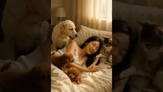 Who Wakes Her First? Silent Steps or Loud Licks? 🐱🔇👅 | Cute Pet Shorts