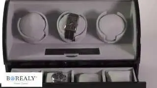 Watch Winder Basel 3 BLACK by Designh&uuml;tte - Made in Germany