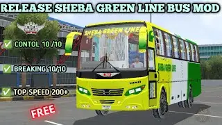 RELEASE SHEBA GREEN LINE BUS MOD FOR BUS SIMULATOR INDONESIA | BD BUS MOD FOR BUSSID | AS GAMING 3.0