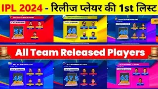 IPL 2024 - All 10 Teams Top Released Players List || IPL 2024 Released Players List