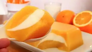 У вас есть апельсин и молоко? / Сделайте этот вкусный десерт без духовки/4 ингредиента / Без муки 👍🔝