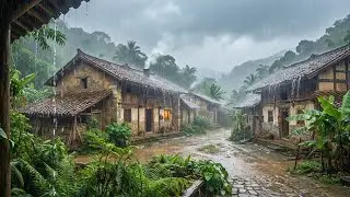 Midnight Rain on a Tin Roof 🌙 Heavy Rain White Noise for Sleeping