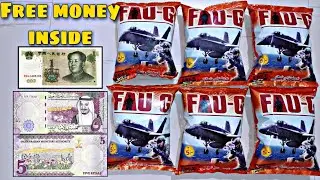 Omg 😱Got foreign currency, 🤑 Inside Faug Snacks as Gift | Omg 6 Faug Snack free Gift Inside got !!!!