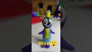 👑Purple King penguin 🐧 Royal walk! clay stopmotion #penguin #stopmotion #clayart