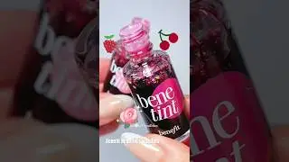 benetint cheek & lip stain swatches benefit 🍒 #shorts #benefitcosmetics