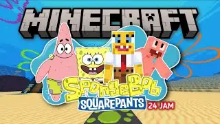 24 Jam Menjadi Spongebob Di Minecraft