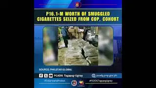 P16.1-M worth of smuggled cigarettes seized from cop, cohort