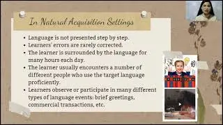 Comparing Instructional and Natural Settings for Language Learning
