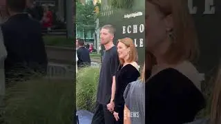 It's a family affair. 🫶 Julianne Moore and her son arrive to the premiere of #EchoValley.