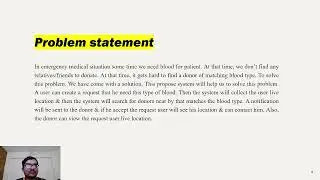 DIU Defense Midterm video | Project: Live blood donor finder