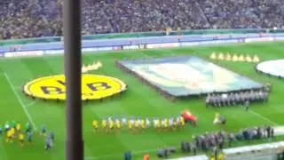 DFB Pokalfinale 2015 - BVB vs. Wolfsburg (Einlauf beider Teams + Pyroshow)