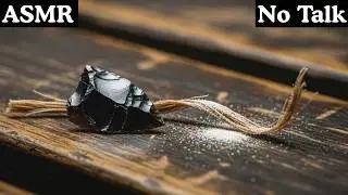 Obsidian Blade into Bone Handle &mdash; 1 Hour Silent ASMR Craft Process