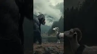 Big Apes vs Goat Talking with Each other