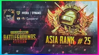 PUBG MOBILE LIVE | #25 RANKED PLAYER ASIA SERVER | CONQUEROR GAMEPLAYS ONLY