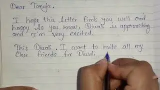 letter to friend inviting him/her for diwali festival | letter to friend | diwali invitation letter|