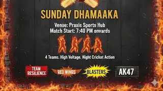 🛡️ TEAM RESILIENCE 🆚 🔴 RED WINGS | HBC Mini Tournament | Sunday Night Box Cricket 🏏🔥