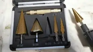 V VONTOX 6PCS Foret &Eacute;tag&eacute; Metal, Ensemble de 5 for&ecirc;ts coniques pour per&ccedil;age de 3 &agrave; 35mm  Avec poin&ccedil;o