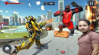 Robot Transforming Gorilla Attack - Real Robot Transform Games - Android Gameplay