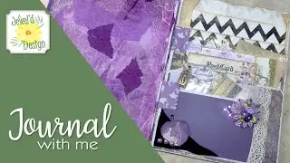 Decorating and tabbing in the Page Pocket insert - Purple Tab Journal Idea Book  #craftwithme