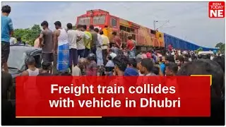 Assam: Freight train collides with vehicle in Dhubri, all occupants escape unhurt