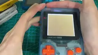 A Game Boy Pocket GBP with Backlight and 3-level Switch