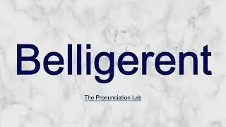 Belligerent Pronunciation: How to Pronounce Belligerent&mdash; How to Say Belligerent?