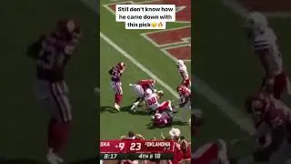 This interception by Oklahoma DB DJ Graham was INSANE 😳 #shorts