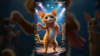 Murga, Billi aur Midnight Party#ai #cartoon #animal #animation #shorts