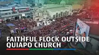 Drone video shows thousands gathered outside Quiapo Church | ABS-CBN News