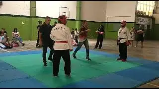 Torneo solidario en club San Miguel , S. M. ,Bs As. Sebastian (cinto rojo)y Carlos  . Ham-Do.